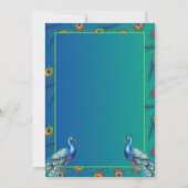 60e verjaardag Indische etnische groene gouden pau Kaart (Achterkant)