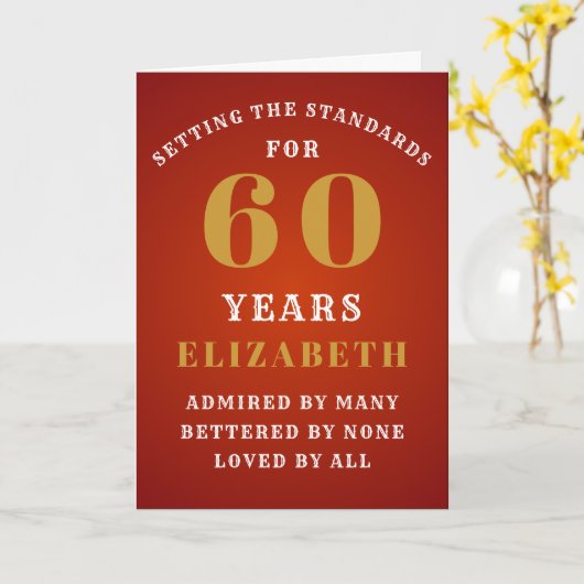 60e verjaardag instellen Normen toevoegen Jouw naa Kaart (Gele Bloem)