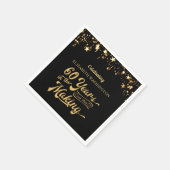 60e Verjaardag JAREN IN HET MAKEN van Black Gold S Servet (Hoek)