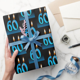 60e verjaardag Kaarsen met Eyeballen Cadeaupapier