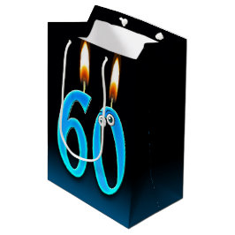 60e verjaardag kaarsen middelste cadeautas
