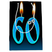 60e verjaardag kaarsen middelste cadeautas (Voorkant)