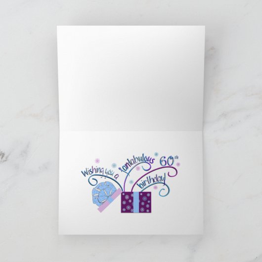 60e verjaardag  kaart (Binnen)