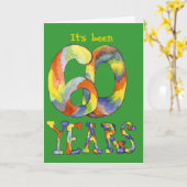 60e verjaardag Kaart (Gele Bloem)