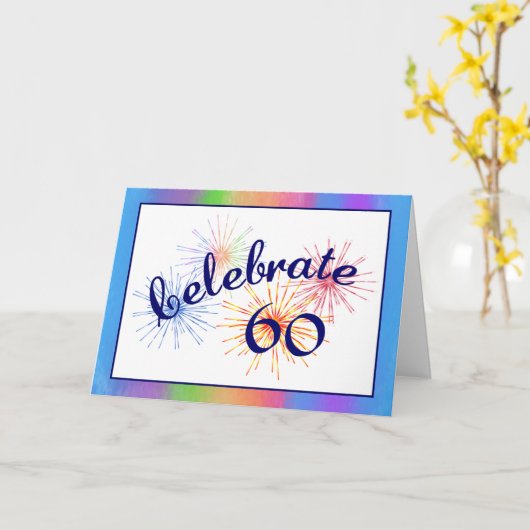 60e verjaardag kaart (Gele Bloem)