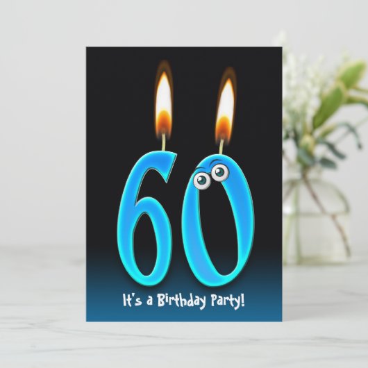 60e verjaardag kaart (Staand voorkant)