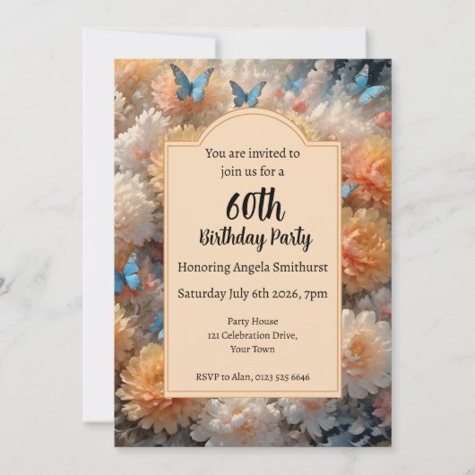 60e verjaardag kaart (Voorkant)