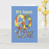 60e verjaardag Kaart (Gele Bloem)