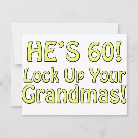 60e verjaardag kaart (Voorkant)