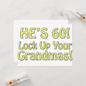 60e verjaardag kaart (Voorkant / Achterkant in situ)