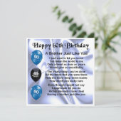 60e verjaardag Kaart - Broer (Staand voorkant)