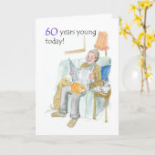 60e verjaardag Kaart voor een Man (Gele Bloem)