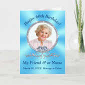 60e verjaardag Kaarten voor Vrouw- of familievrien (Voorkant)