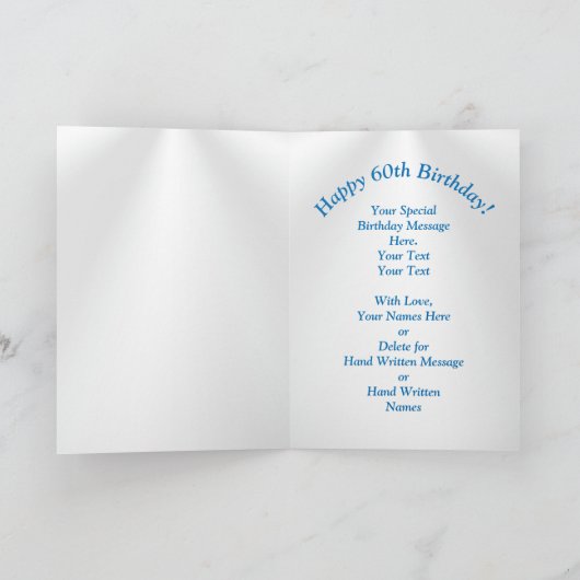 60e verjaardag Kaarten voor Vrouw- of familievrien (Binnen)