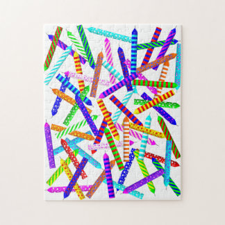 60e verjaardag Kandle Jigzaag Puzzle Legpuzzel