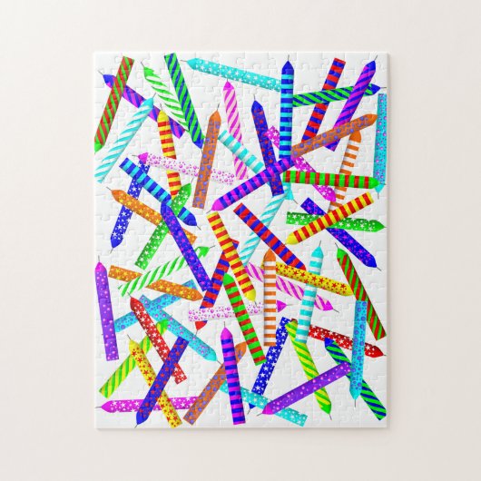 60e verjaardag Kandle Jigzaag Puzzle Legpuzzel (Verticaal)