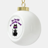 60e verjaardag kat cadeaus keramische bal ornament (Rechts)