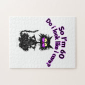 60e verjaardag kat cadeaus legpuzzel (Horizontaal)