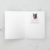 60e verjaardag Kat uitsteken Tongue Funny Humor Kaart (Binnen)