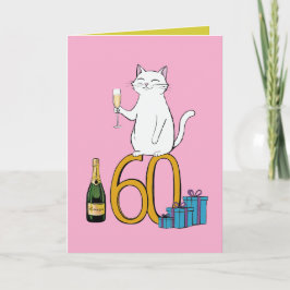 60e verjaardag kattenfeest 60 jaar zestig bedankkaart