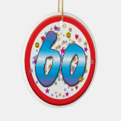 60e verjaardag keramisch ornament (Rechts)