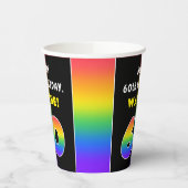 60e verjaardag: kleurrijke regenboog # 60, aangepa papieren bekers (Links)