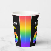60e verjaardag: kleurrijke regenboog # 60, aangepa papieren bekers (Rechts)