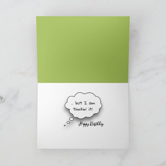 60e Verjaardag Koe Humor Kaart (Binnen)