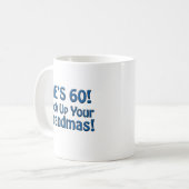 60e verjaardag koffiemok (Voorkant links)