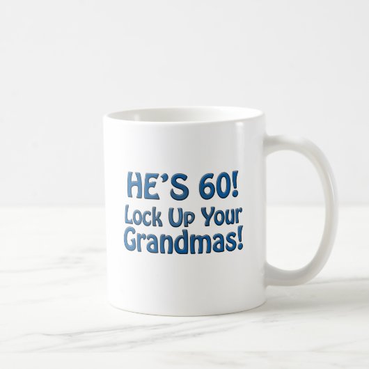 60e verjaardag koffiemok (Rechts)