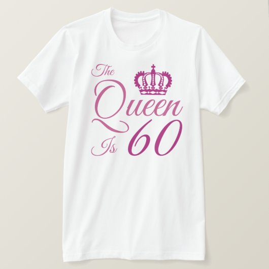 60e verjaardag koningin t-shirt (Design voorkant)