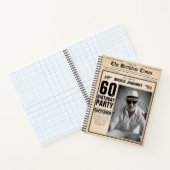 60e Verjaardag  Krant Custom Gastenboek Notitieboek (Binnen)
