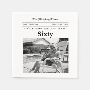 60e Verjaardag Krant Servet