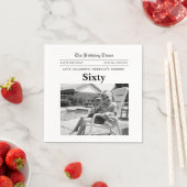 60e verjaardag Krantenpapier servetten (Insitu)