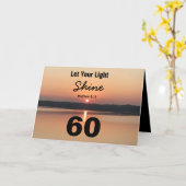 60e verjaardag Laat uw licht schijnen Zon Bijbel Q Kaart (Gele Bloem)