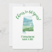 60e verjaardag Lake Weekend Kaart (Achterkant)