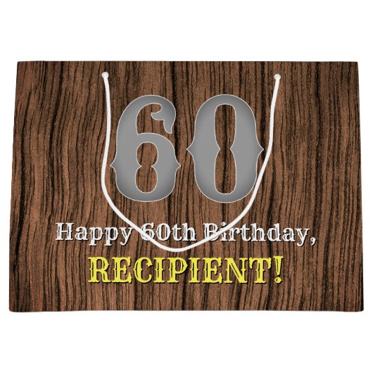 60e verjaardag: Land Western geïnspireerde look, n Groot Cadeauzakje (Voorkant)