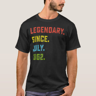 60e verjaardag Legendary sinds juli 1962 60 jaar T-shirt