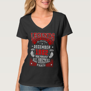 60e verjaardag Legends geboren in december 1962 60 T-shirt