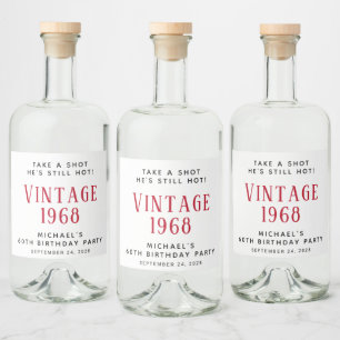  60e verjaardag likeurfles etiket