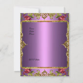 60e verjaardag   Lila Floral Kaart (Achterkant)