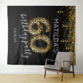 60e verjaardag Luipaardprint Foto Achtergrond Wandkleed (In Situ (horizontaal))