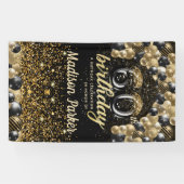 60e verjaardag Luxe, speciaal gepersonaliseerd zwa Spandoek (Horizontaal)