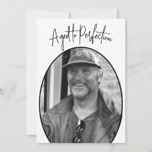 60e verjaardag man moderne stijlvolle foto kaart (Achterkant)