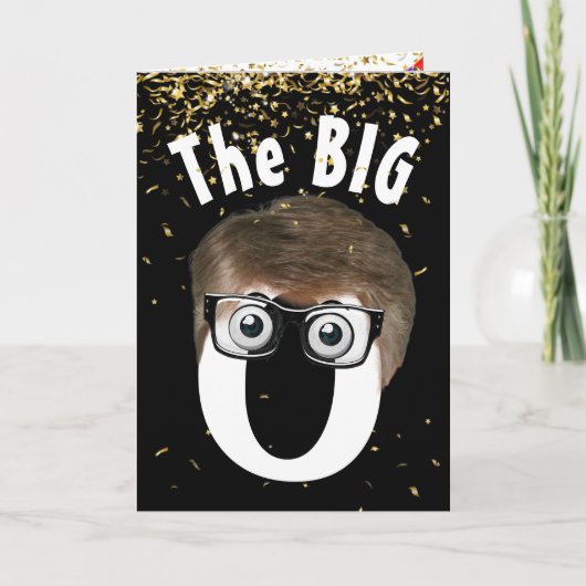 60e verjaardag Man op zwart Kaart (Voorkant)