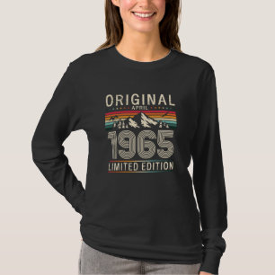 60e verjaardag man origineel april 1965 60 jaar ma t-shirt