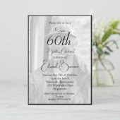 60e verjaardag man stijlvolle foto monogram verjaa kaart (Staand voorkant)