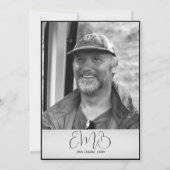 60e verjaardag man stijlvolle foto monogram verjaa kaart (Achterkant)