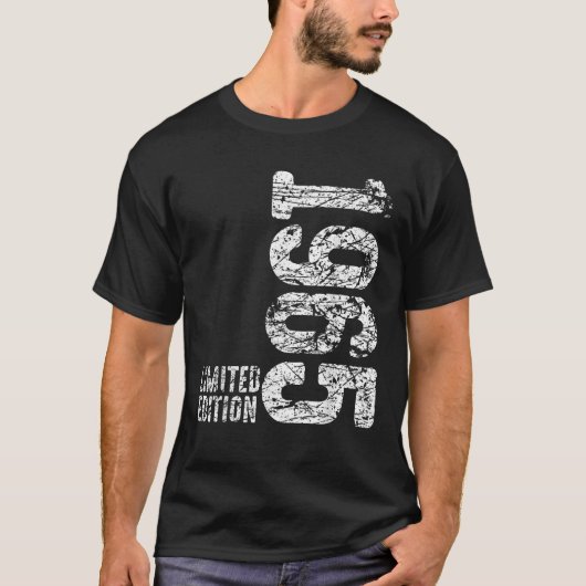 60e Verjaardag Man Vrouw 60 Jaar 1965 Decoratief F T-shirt (Voorkant)