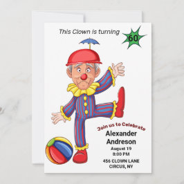 60e verjaardag Mannen Funny Clown Epic Amazing Kaart